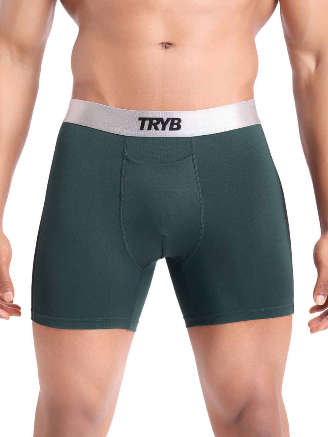 

TRYB Brand Logo Printed Trunk- TRYB-Platinum-Green-Small