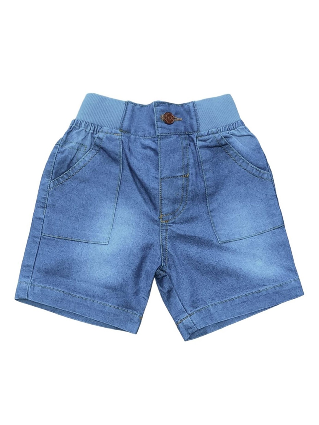 

CELEBRITY CLUB Boys Mid-Rise Cotton Denim Shorts, Blue