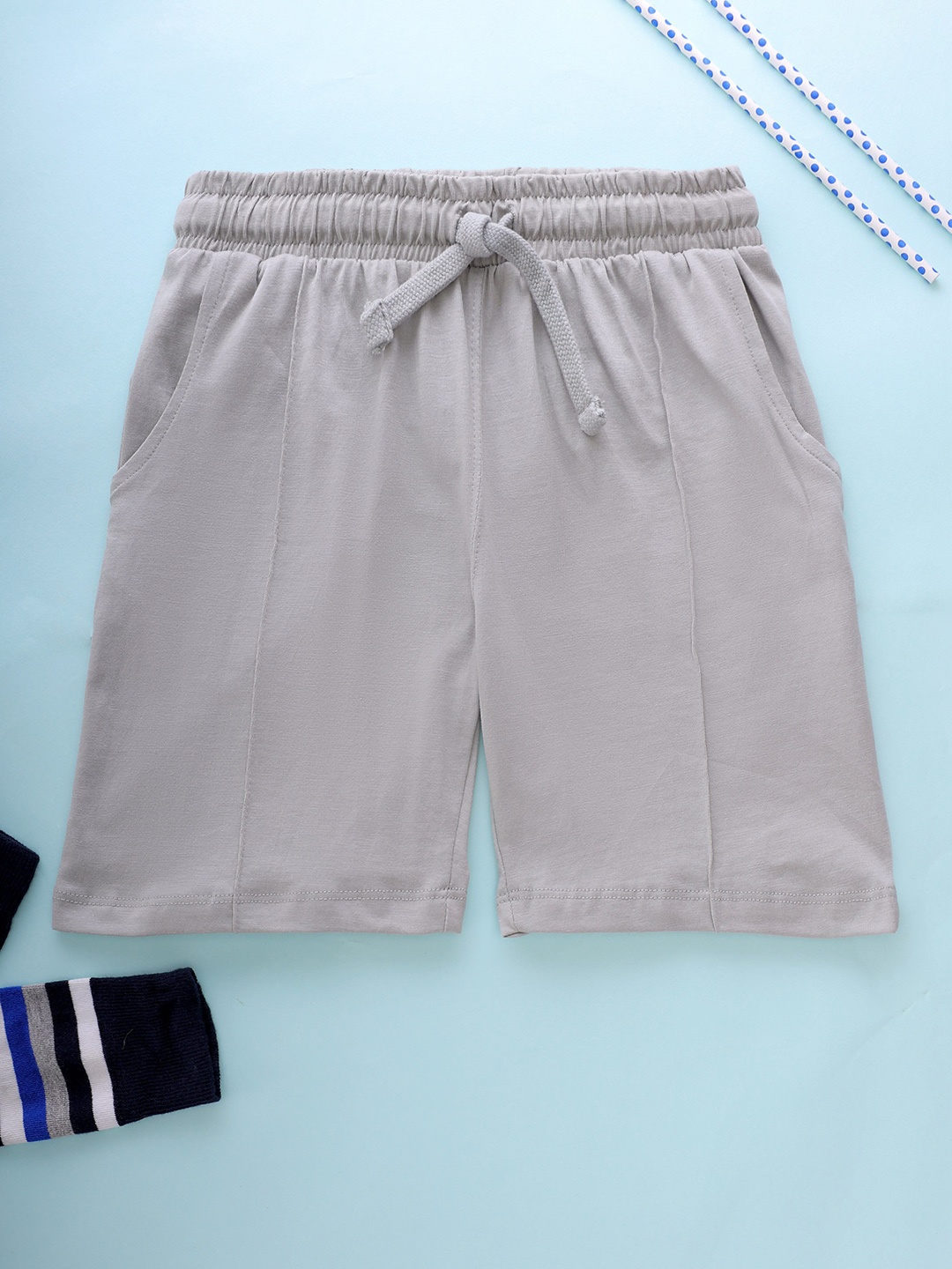 

Jumping Joey Boys Regular Fit Mid-Rise Cotton Shorts, Grey