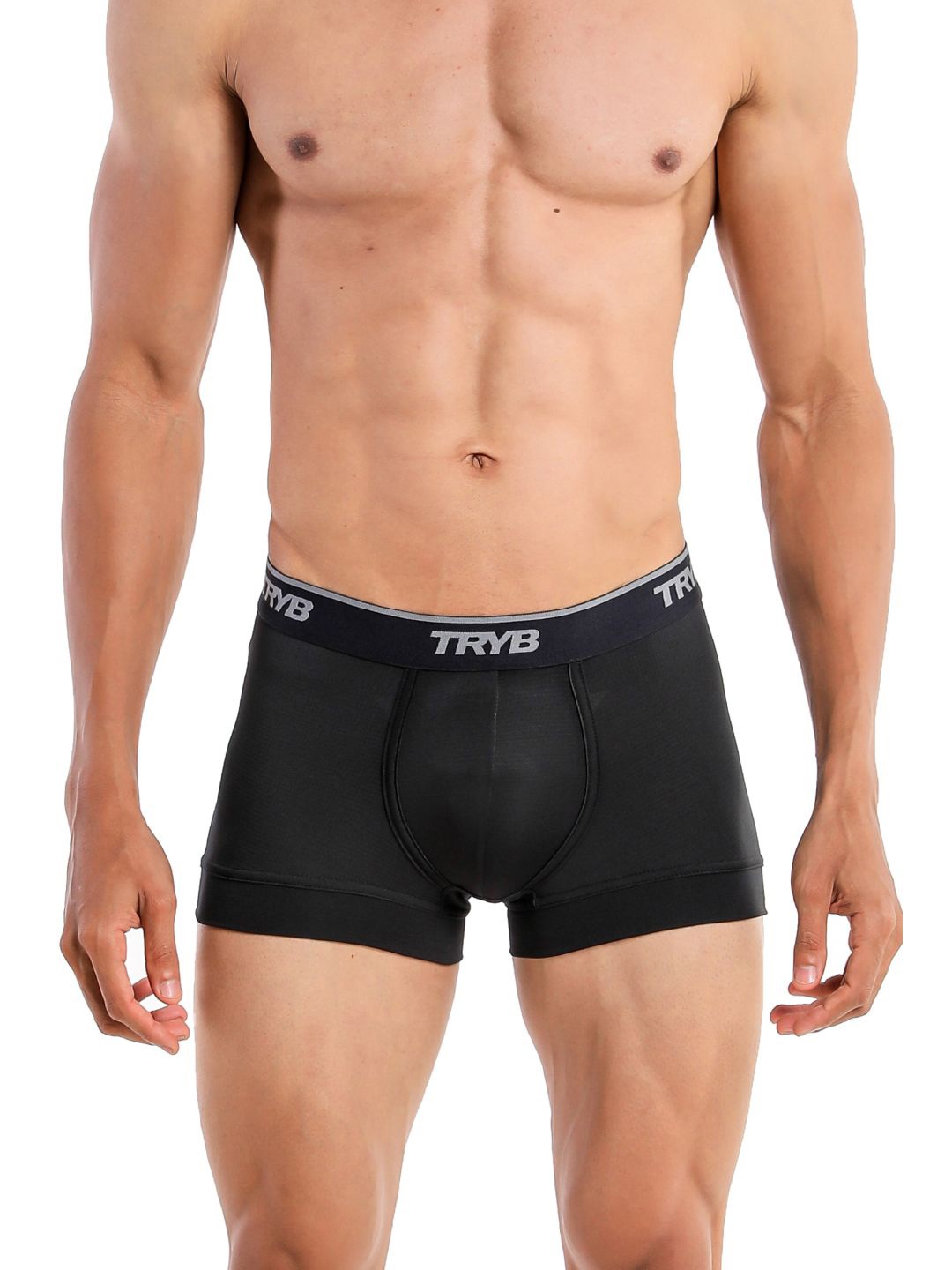 

TRYB Men Short Length Ultra Soft Trunk, Black