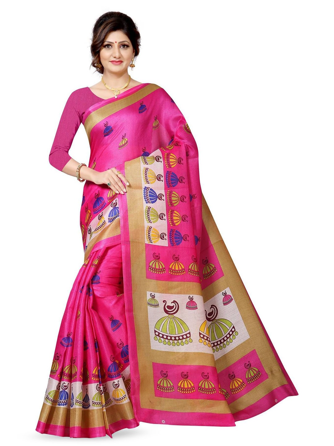 

RUNAYA NX Ethnic Motifs Saree, Pink