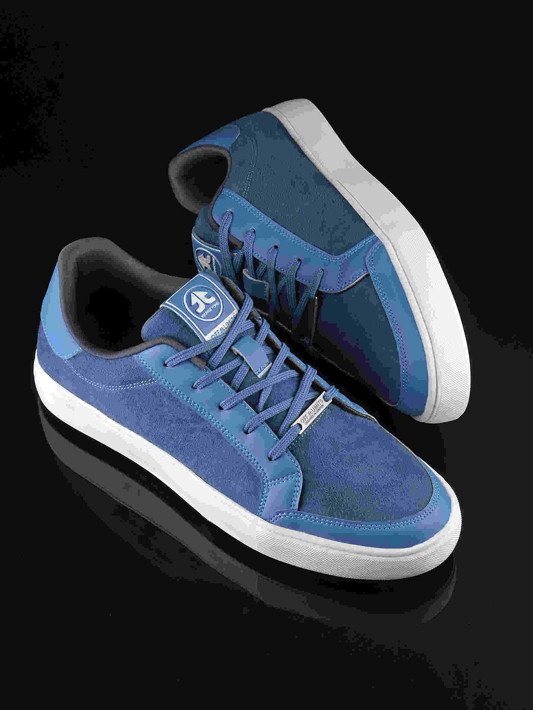 

OFF LIMITS Men Round Toe Comfort Insole Velvet Sneakers, Blue