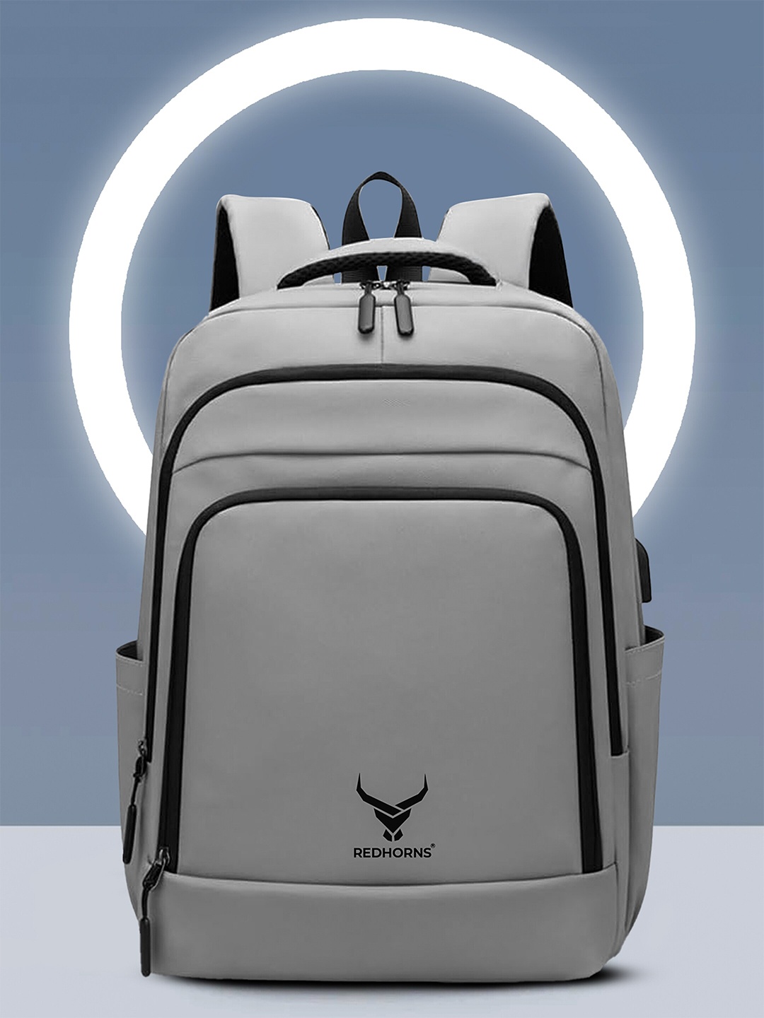 

REDHORNS Unisex Padded Backpack Up to 15.6 inch, Grey