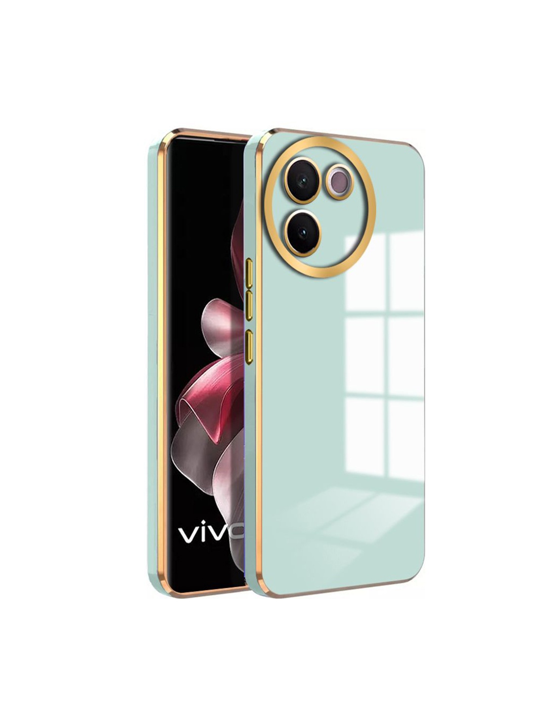 

Karwan Vivo V30E Luxury 6D Chrome Back Cover Case Mobile Accessories, Green