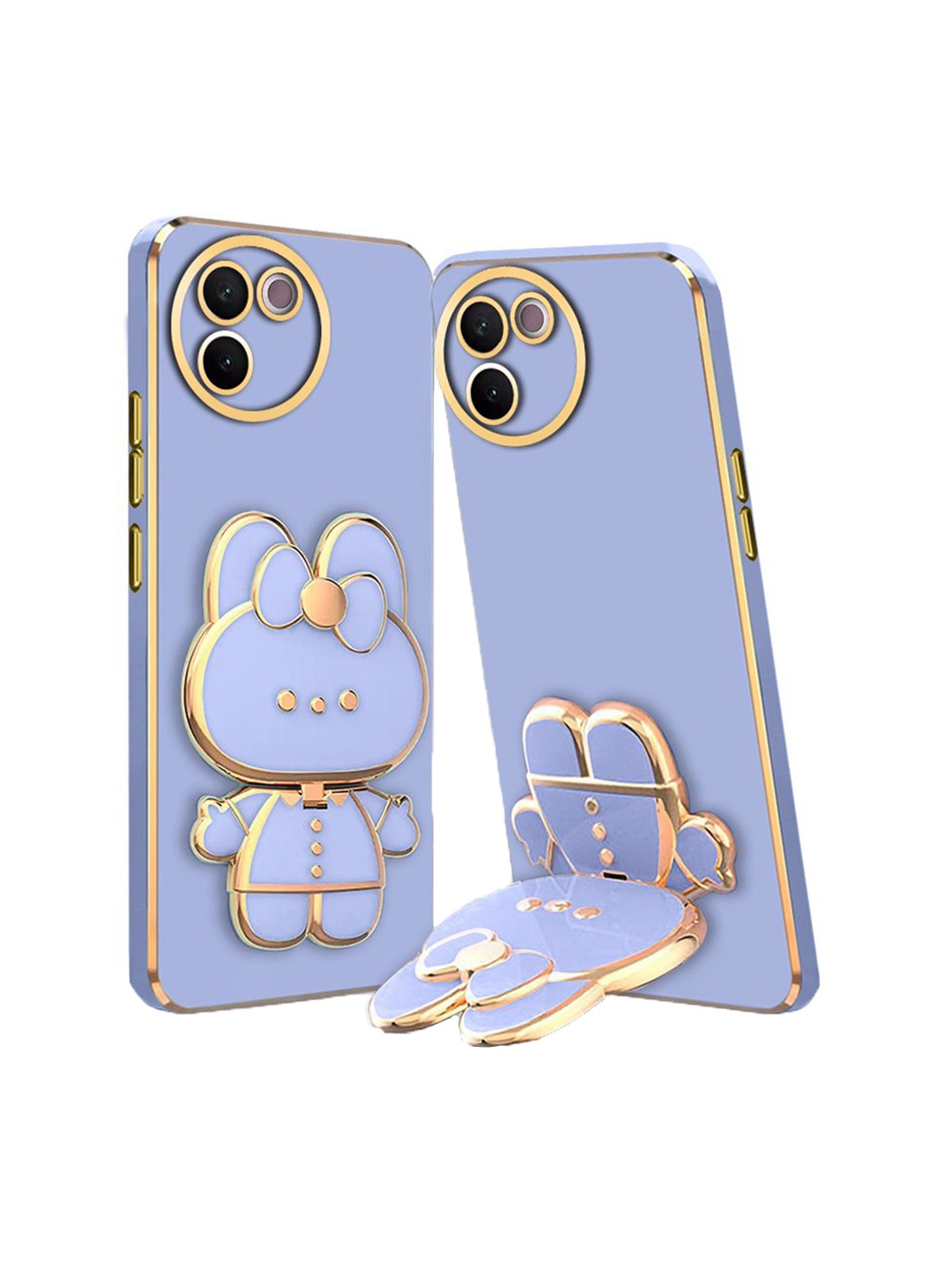 

Karwan Vivo V30E Soft 3D Cat Back Case and Cover with Stand Mobile Accessories, Blue