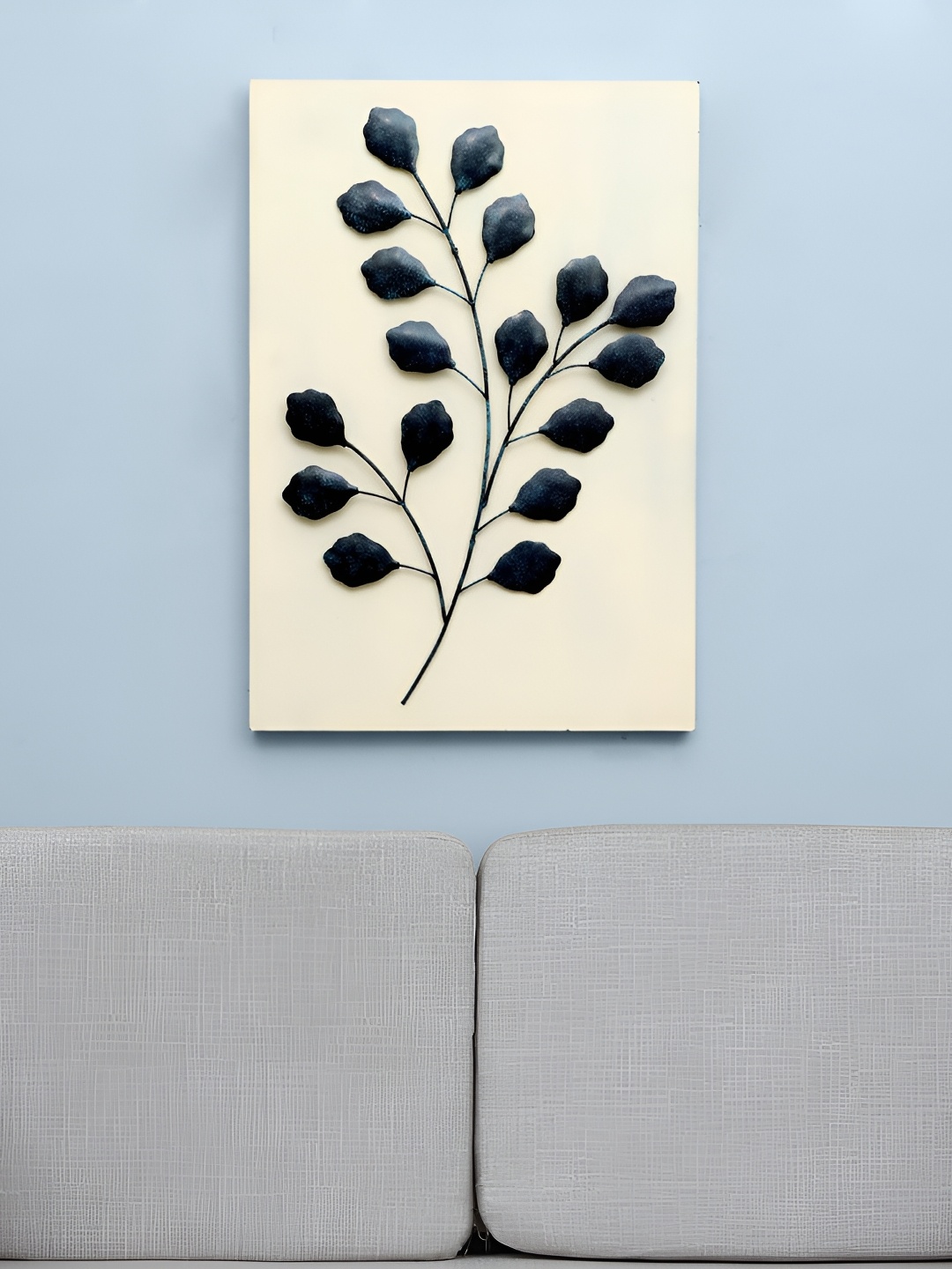 vedas W-Penny White & Black Leaf Hanging Wall Decor