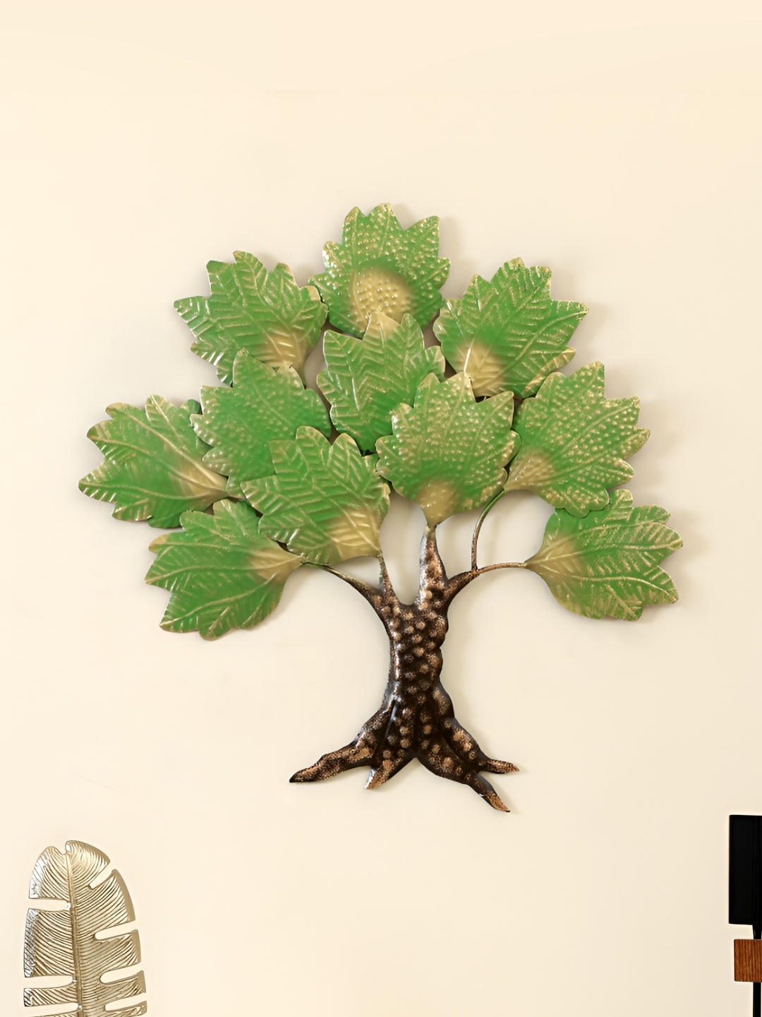 vedas W-Hansa Green & Beige Tree Hanging Wall Decor