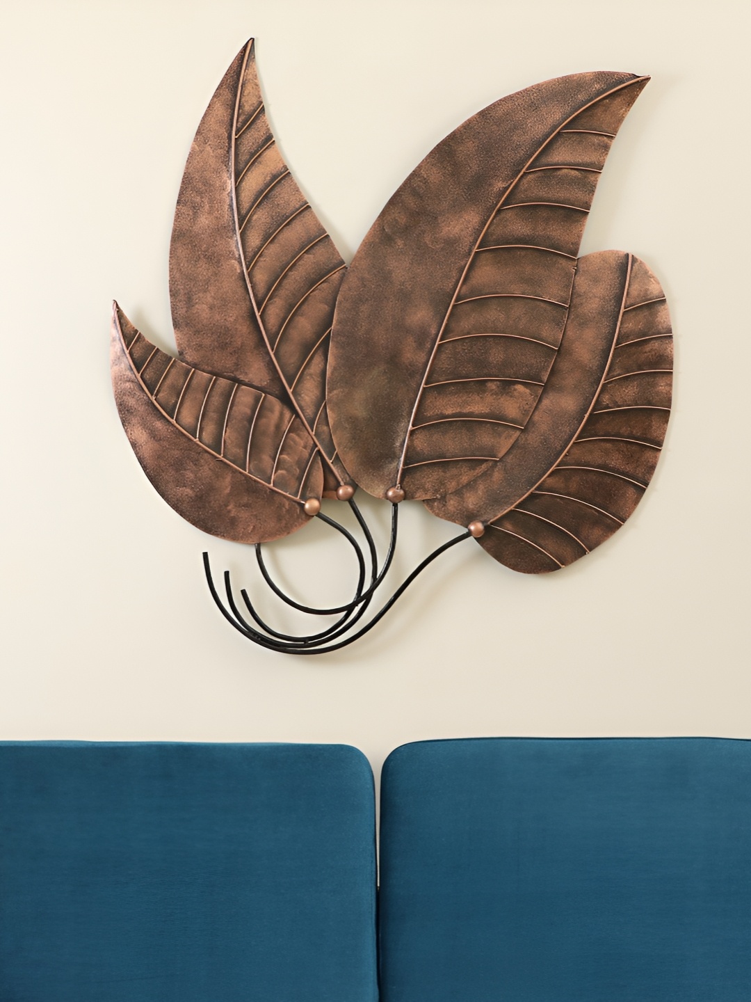 

vedas Brown & Black Textured Metal Abstract Wall Decor
