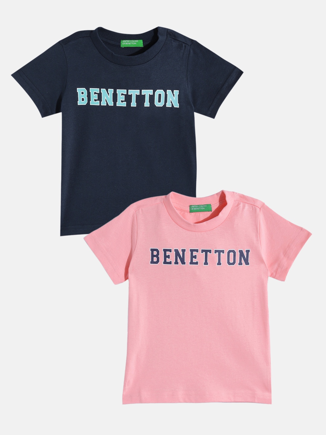 

United Colors of Benetton Set of 2 Boys Tshirts, Pink