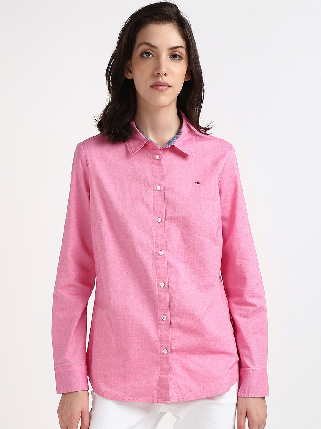 

Tommy Hilfiger Women Opaque Casual Shirt, Pink