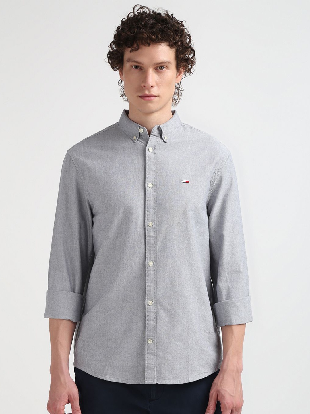 

Tommy Hilfiger Opaque Cotton Casual Shirt, Grey