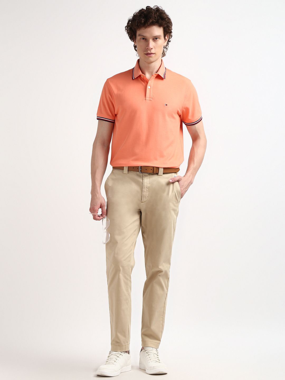 

Tommy Hilfiger Polo Collar Pure Cotton T-shirt, Orange