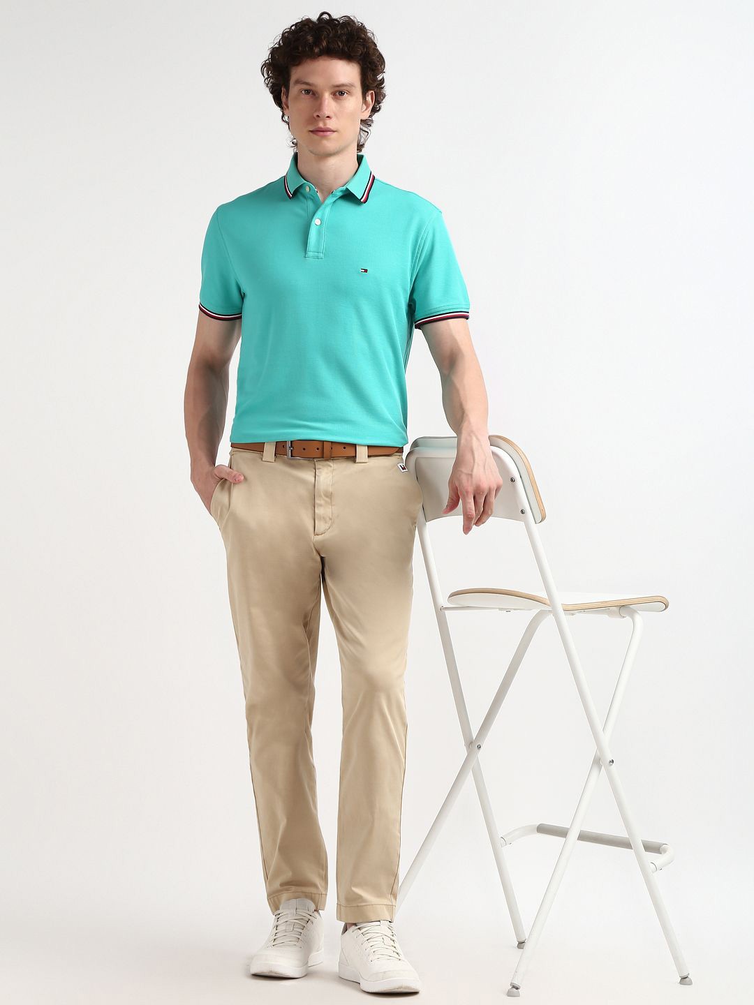 

Tommy Hilfiger Polo Collar Short Sleeves Cotton Regular Fit T-shirt, Blue
