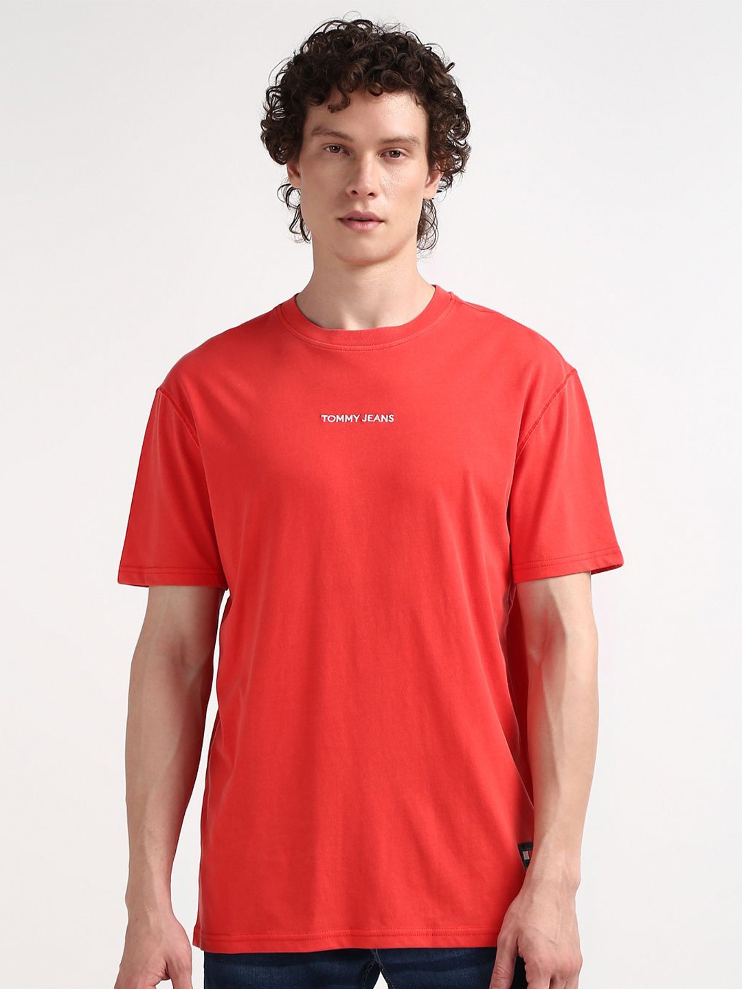 

Tommy Hilfiger Round Neck Cotton T-shirt, Red
