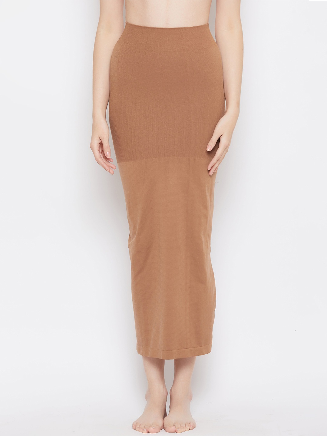 

Clovia Women Saree Shapewear Petticoat With Side Slit, Beige