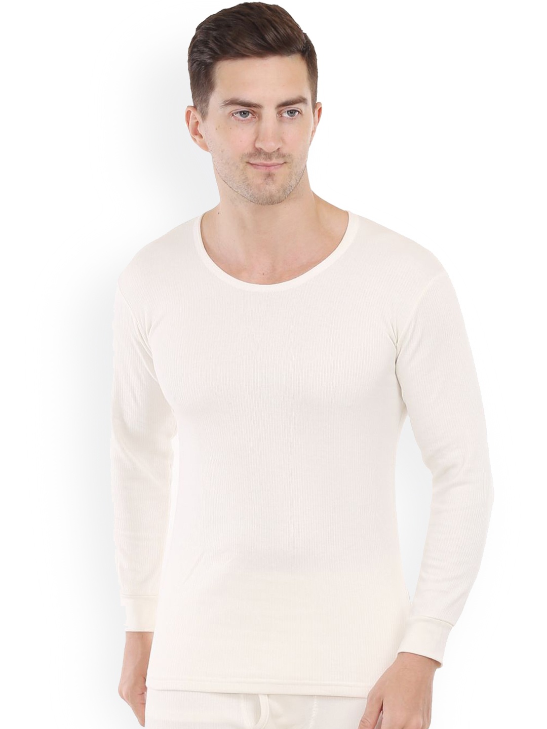 

Yuneek Cotton Long Sleeve Thermal Tops, Off white