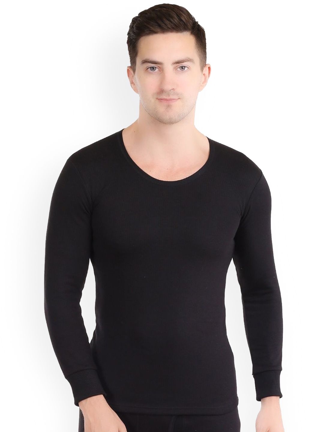 

Yuneek Heatmaxx Round Neck Full Sleeve Skin Friendly Thermal Tops, Black