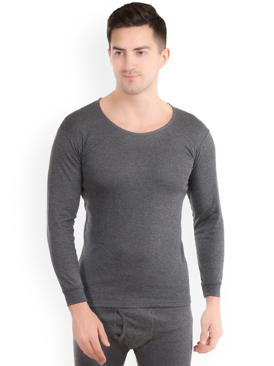 

Yuneek Heatmaxx Round Neck Full Sleeves Thermal Top, Charcoal
