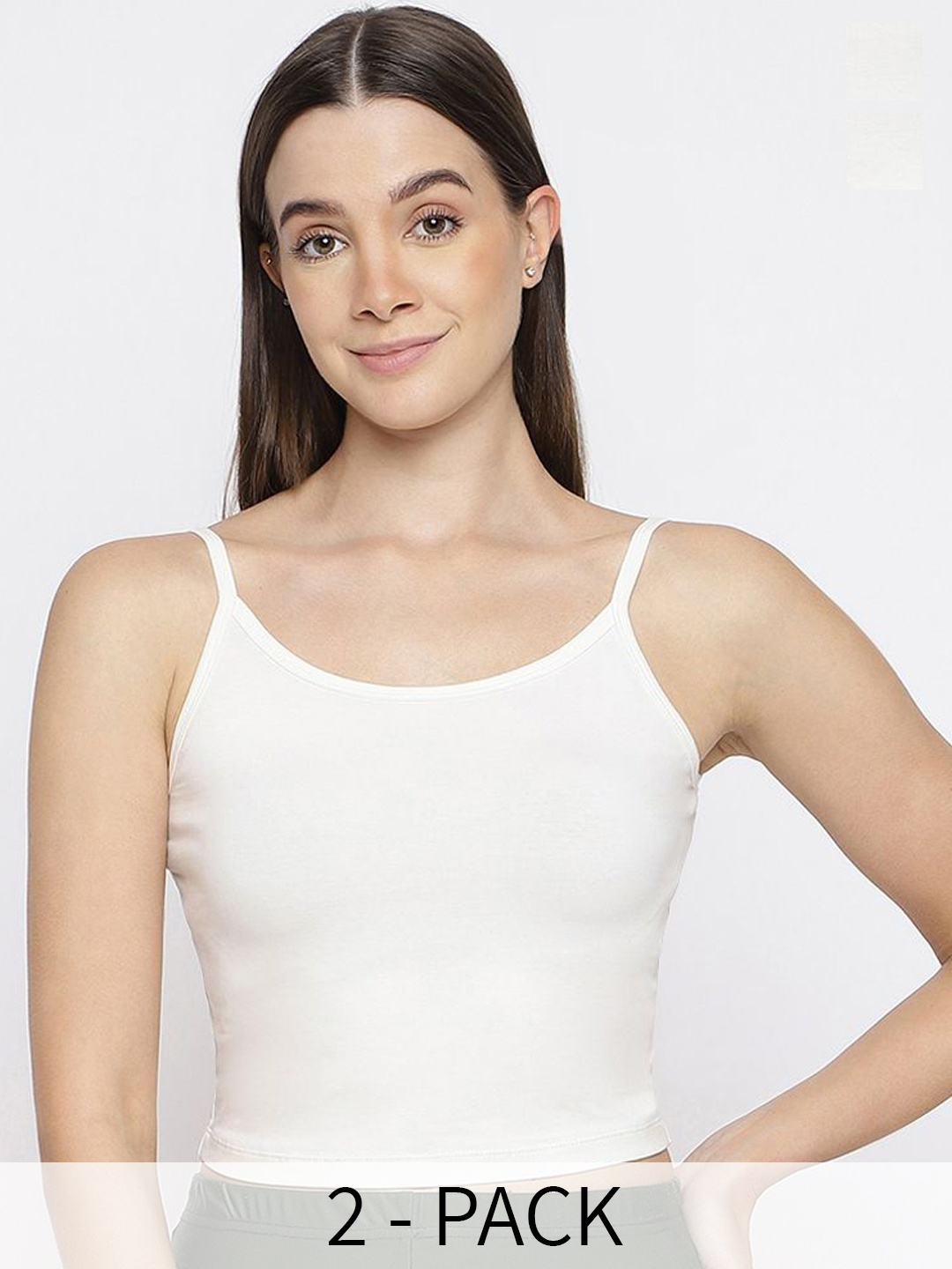 

La Intimo Pack Of 2 Non Padded Camisoles, White