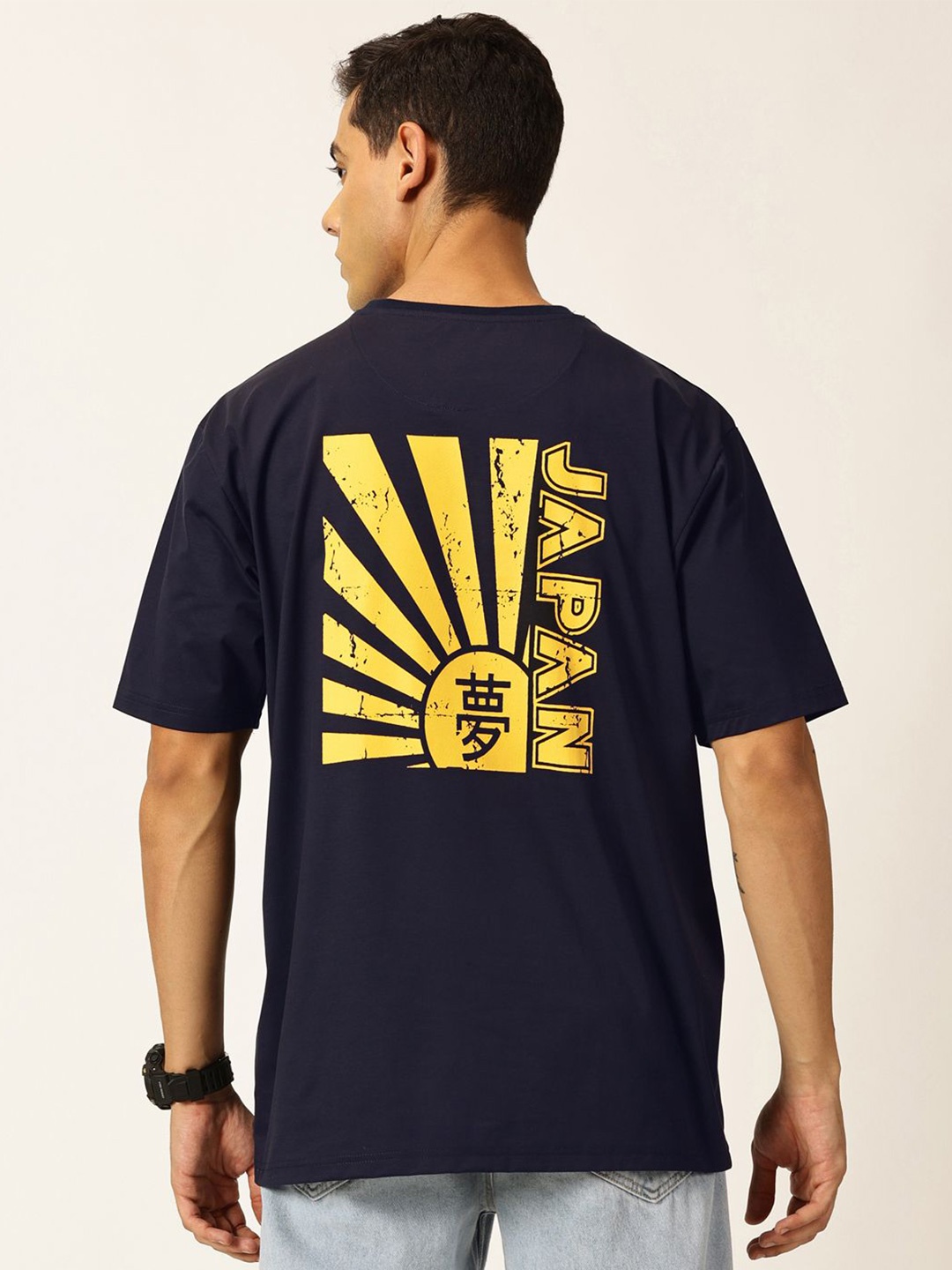 

Thomas Scott Graphic Printed Drop Shoulder Oversized T-shirt, Navy blue