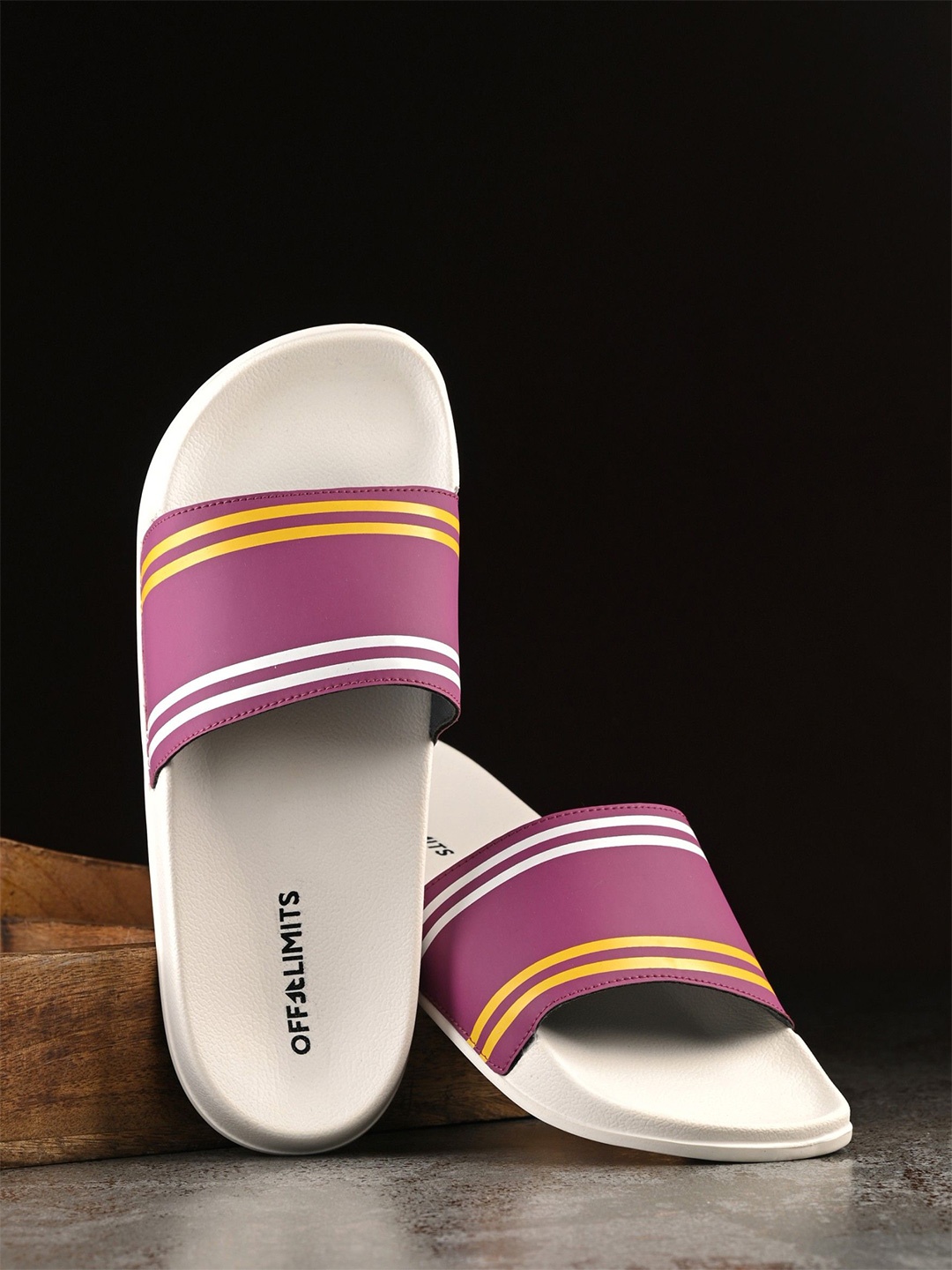 

OFF LIMITS Men Printed Sliders, Purple