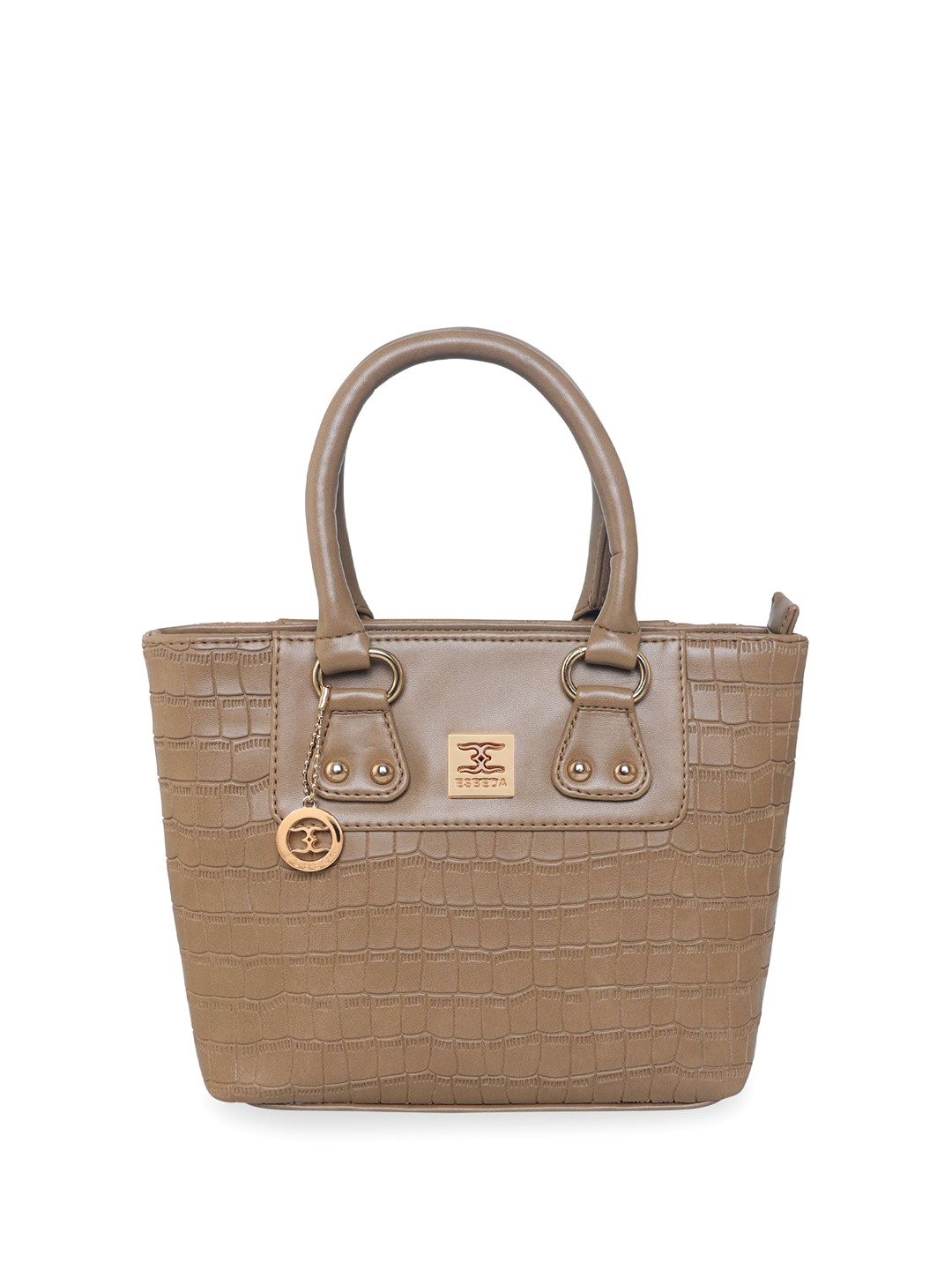 

ESBEDA Croco Textured Structured Handheld Bag, Beige