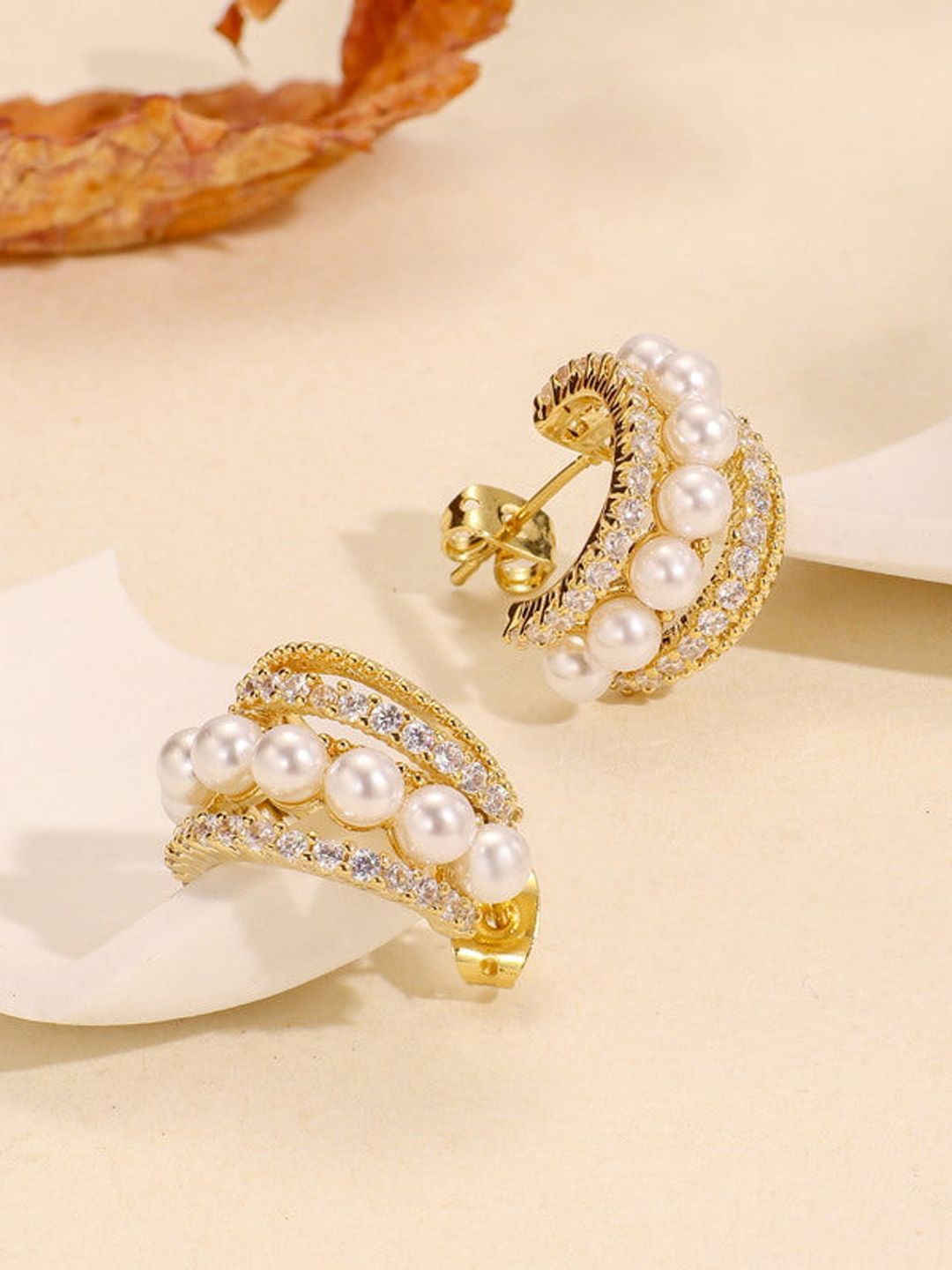 

FIMBUL Circular Ear Cuff Earrings, Gold