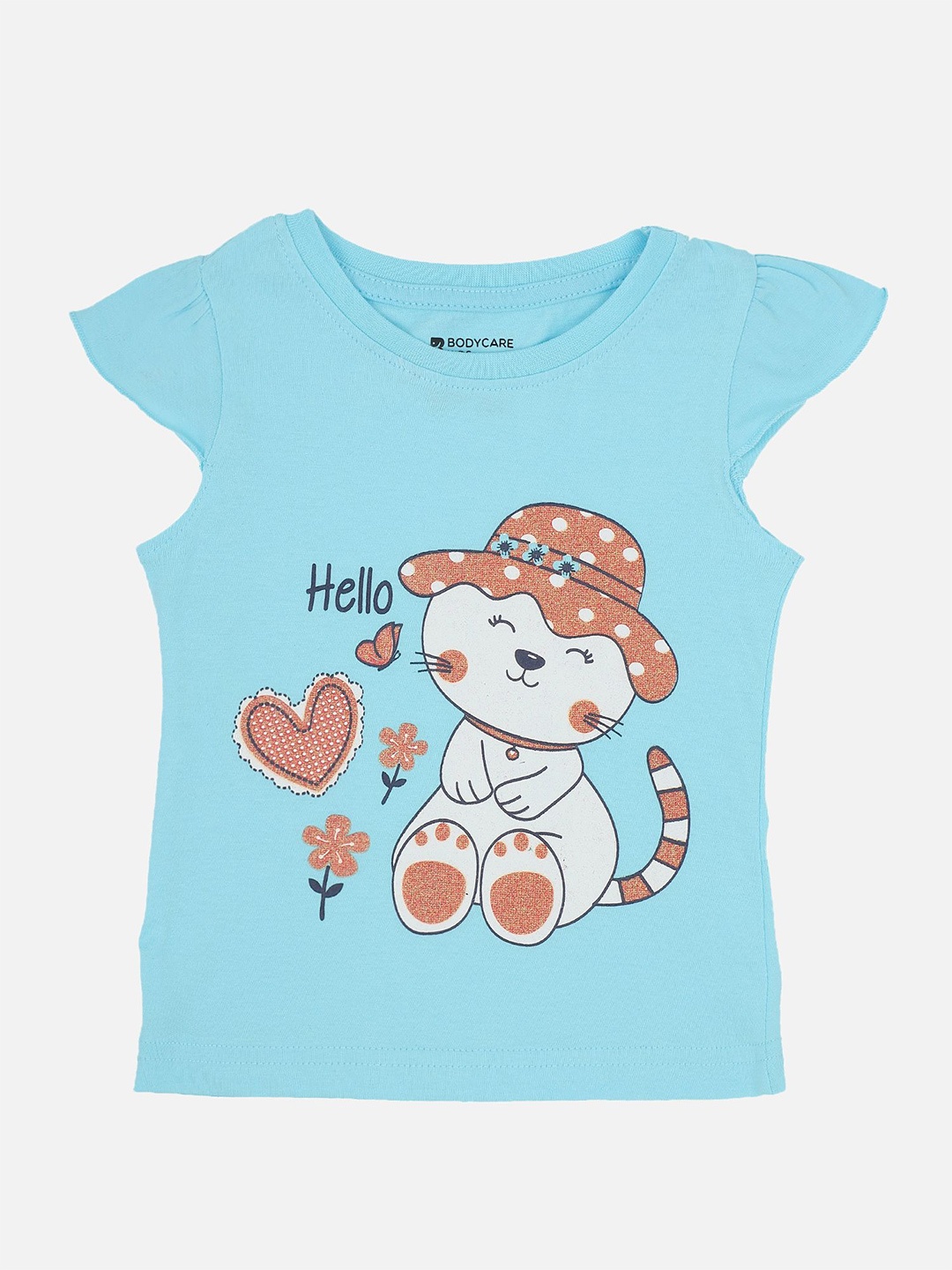 

Bodycare Girls Printed Cotton T-shirt, Blue