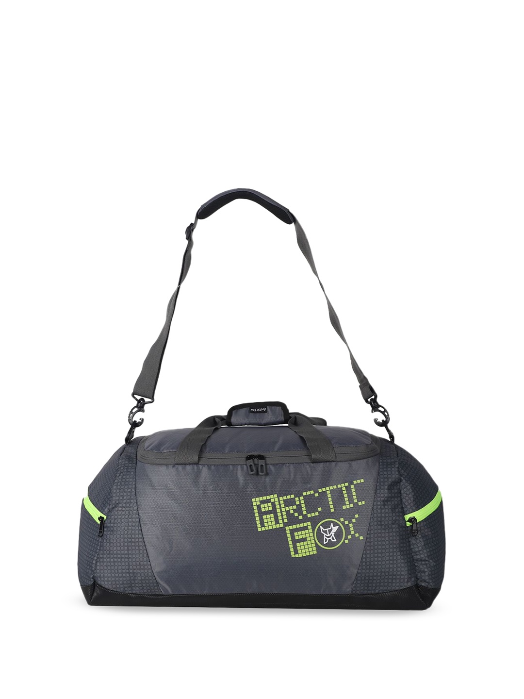 

Arctic Fox Printed Medium Travel Duffel Bag, Grey