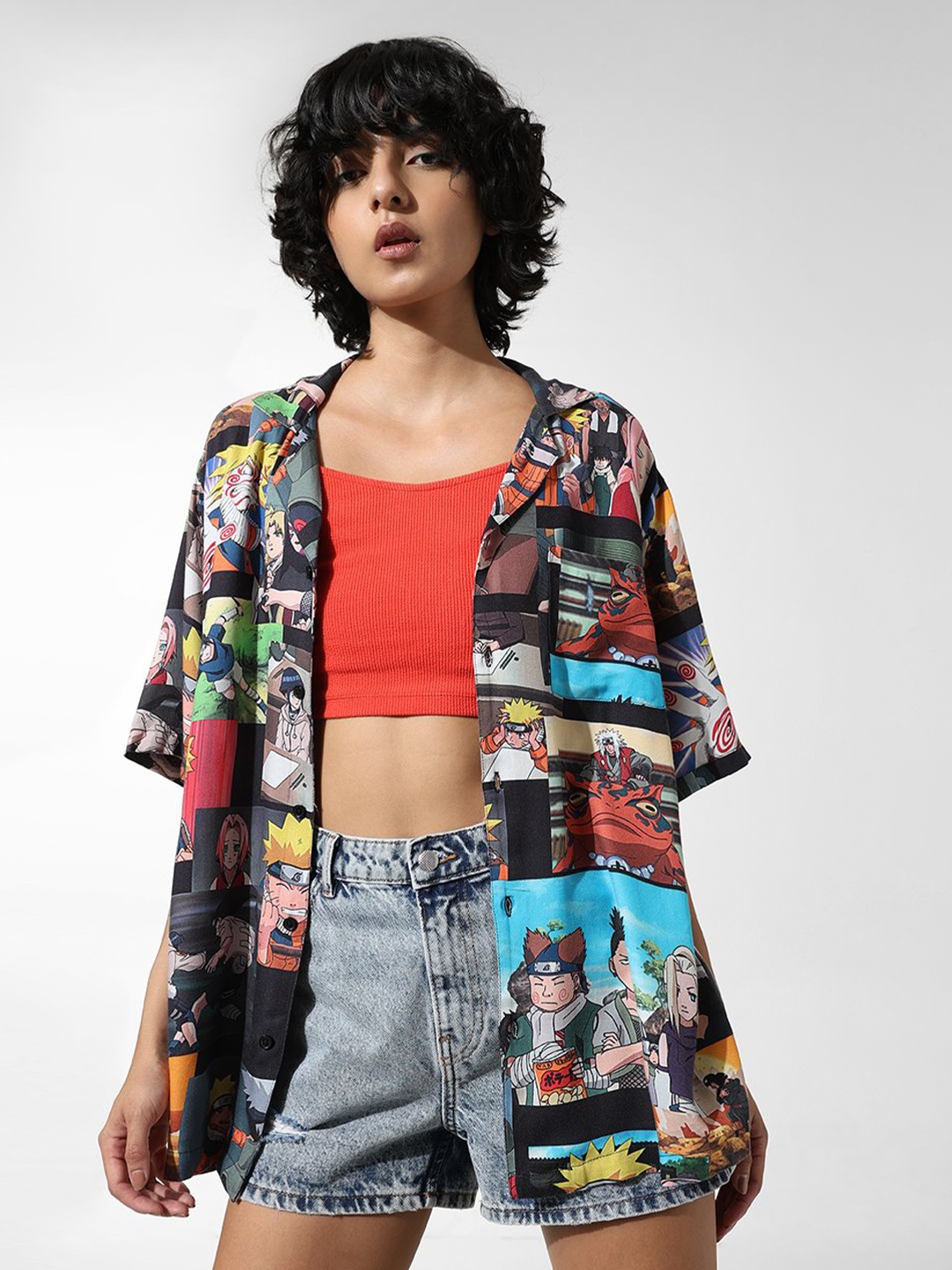 

ONLY Women Floral Opaque Printed Casual Shirt, Black