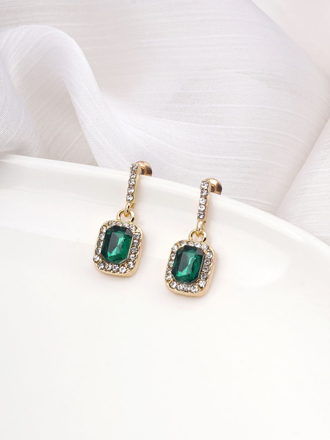 

BEWITCHED Classic Studs Earrings, Green