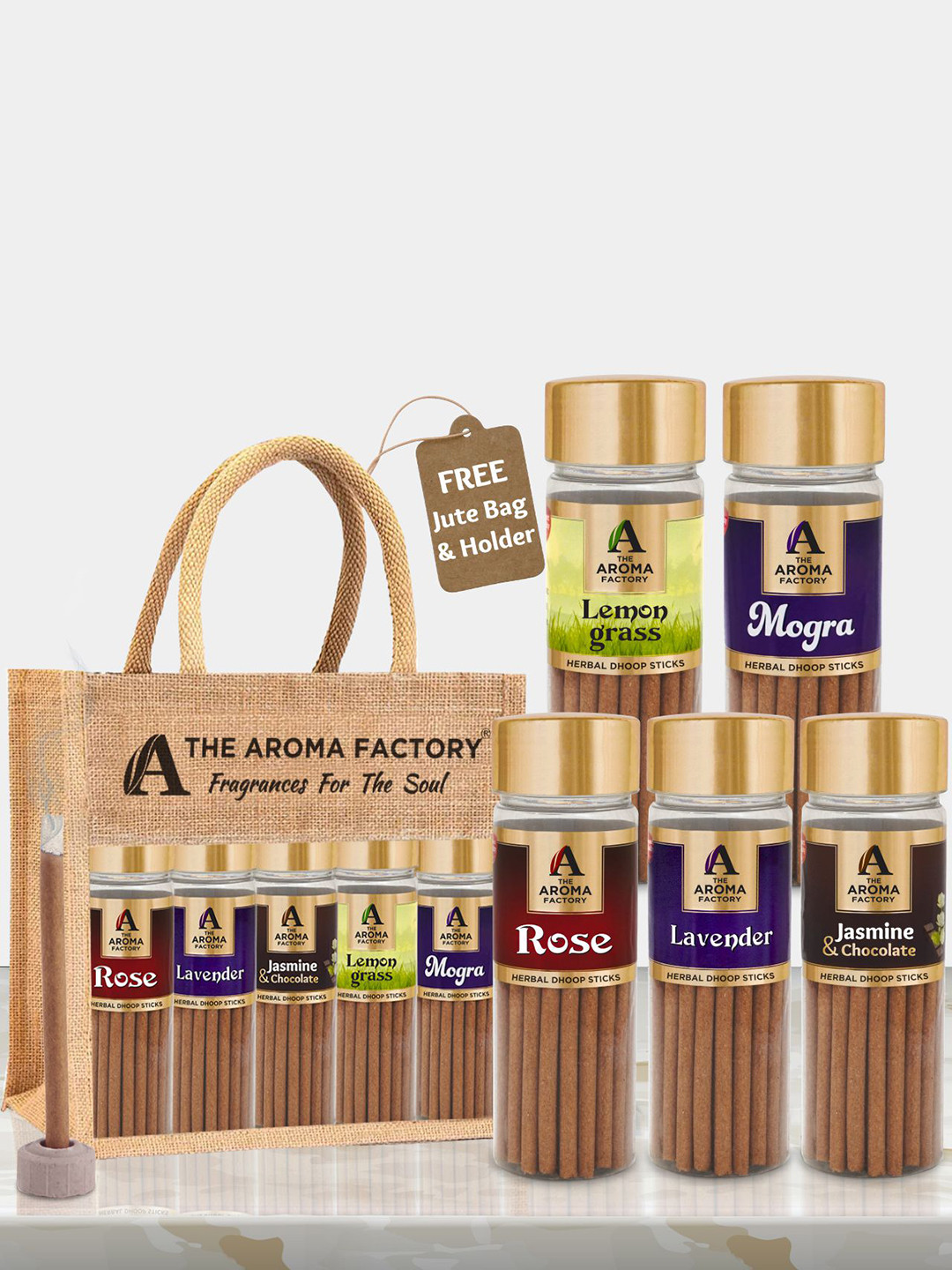 

The Aroma Factory Brown 5 Pieces Wooden Incense Sticks