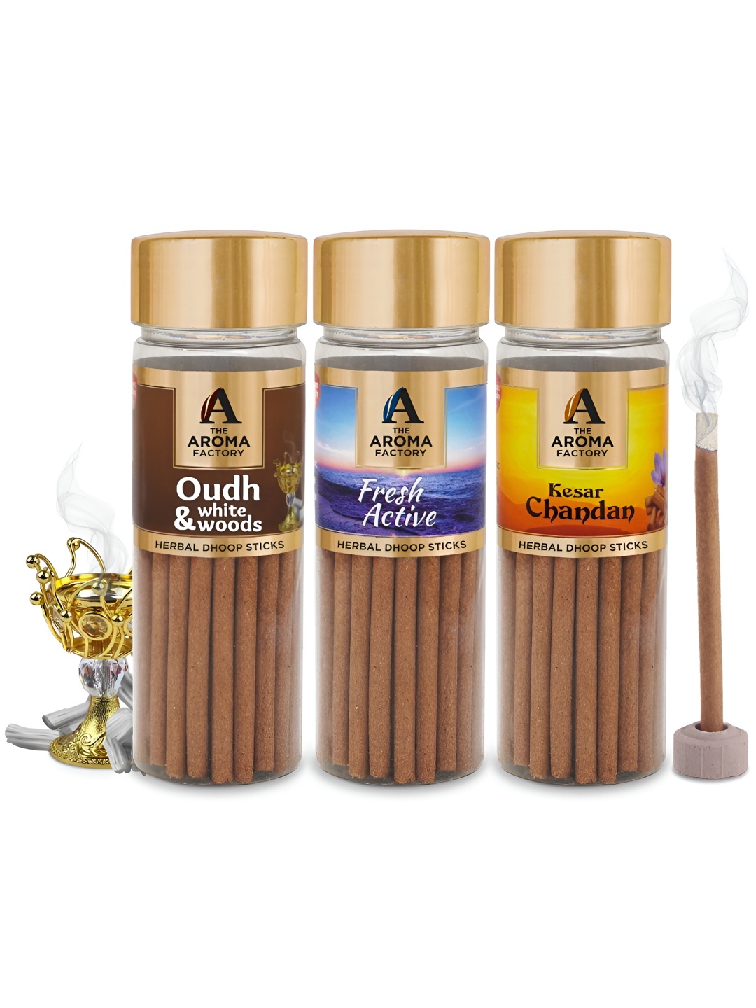 

The Aroma Factory Brown 3 Pieces Wooden Incense Sticks
