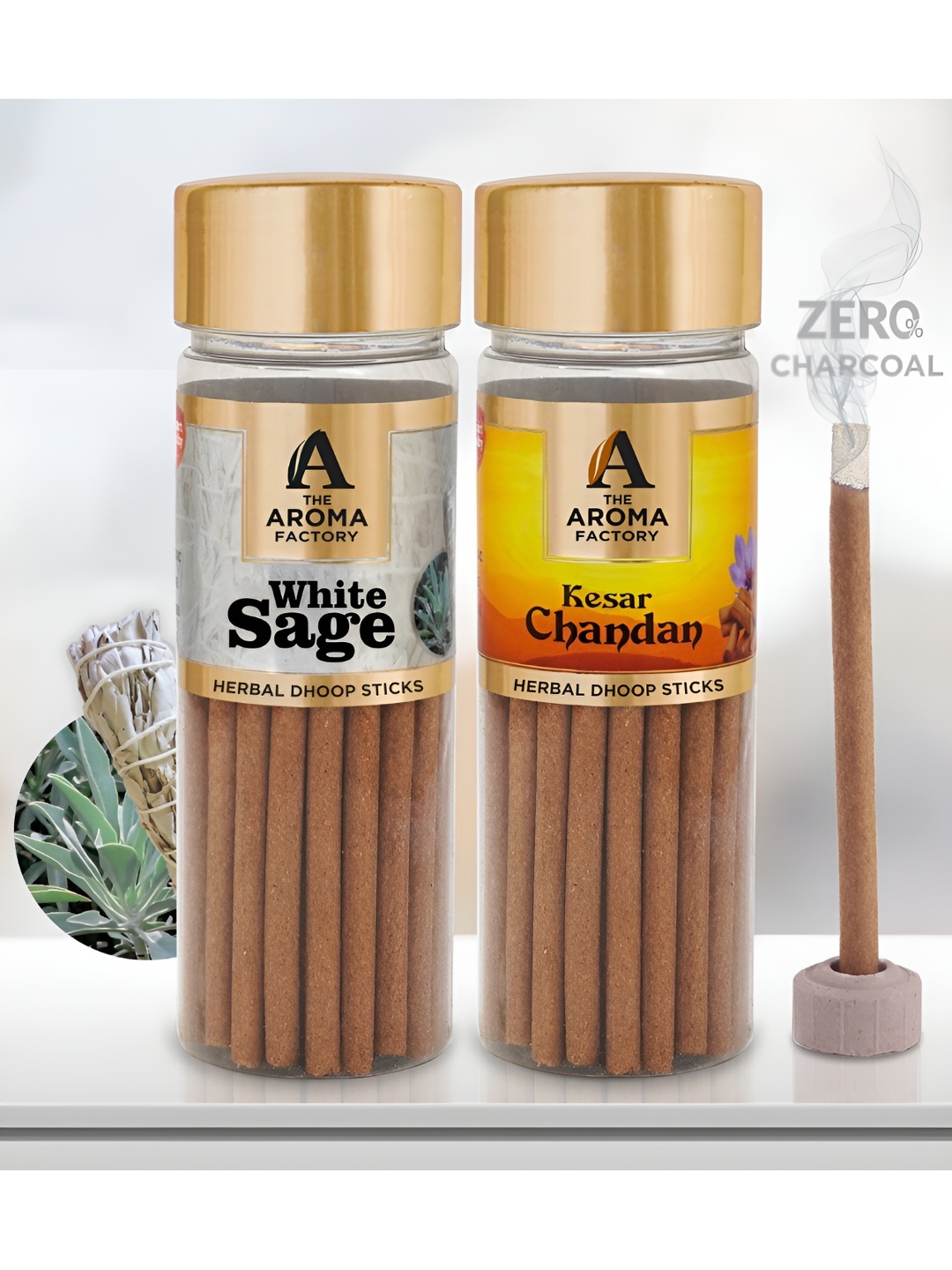 

The Aroma Factory Brown 2 Pieces Herbal Dhoop Sticks