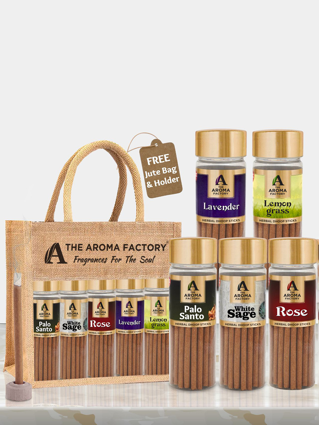 

The Aroma Factory 5-pcs Natural Dhoopbatti, Brown