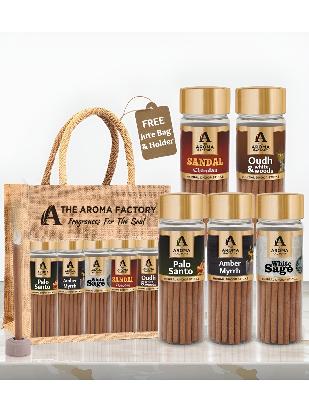 

The Aroma Factory Brown 5 Pieces Herbal Dhoop Sticks