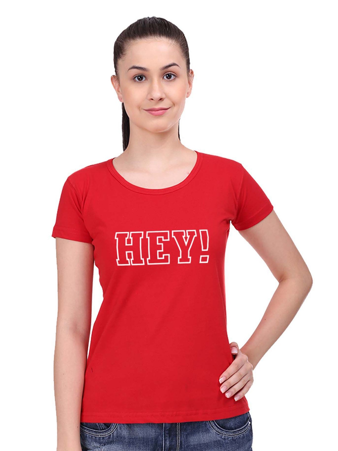 

STATUS MANTRA Typography Printed Pure Cotton T-shirt, Red