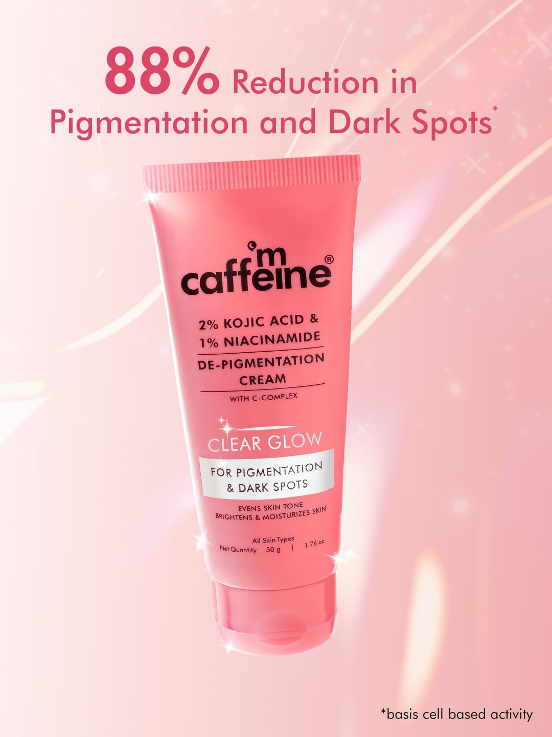 

MCaffeine 2% Kojic Acid 1% Niacinamide Anti-Pigmentation Cream - 50 gm, White
