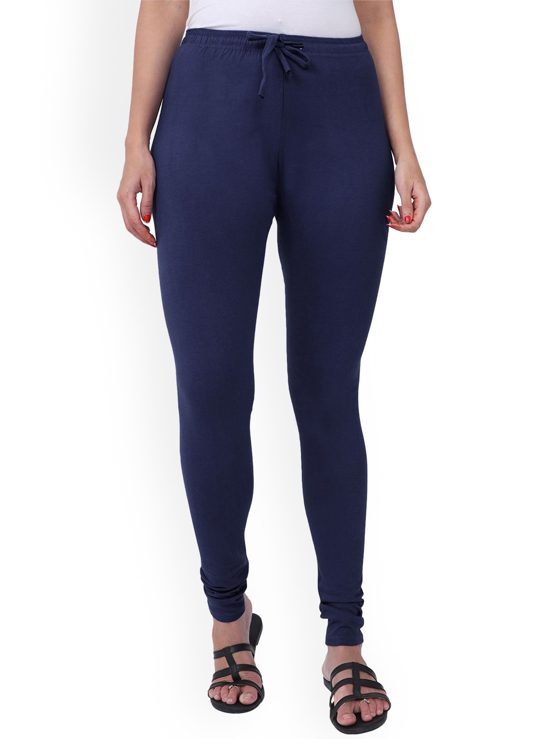 

MIRAAN Women Churidar-Length Leggings, Navy blue