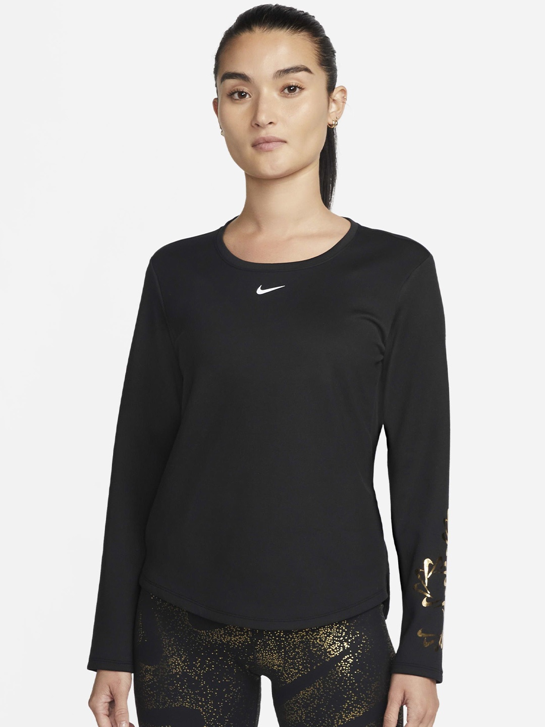 

Nike Therma-FIT One Women's Graphic Long-Sleeve Top, Black
