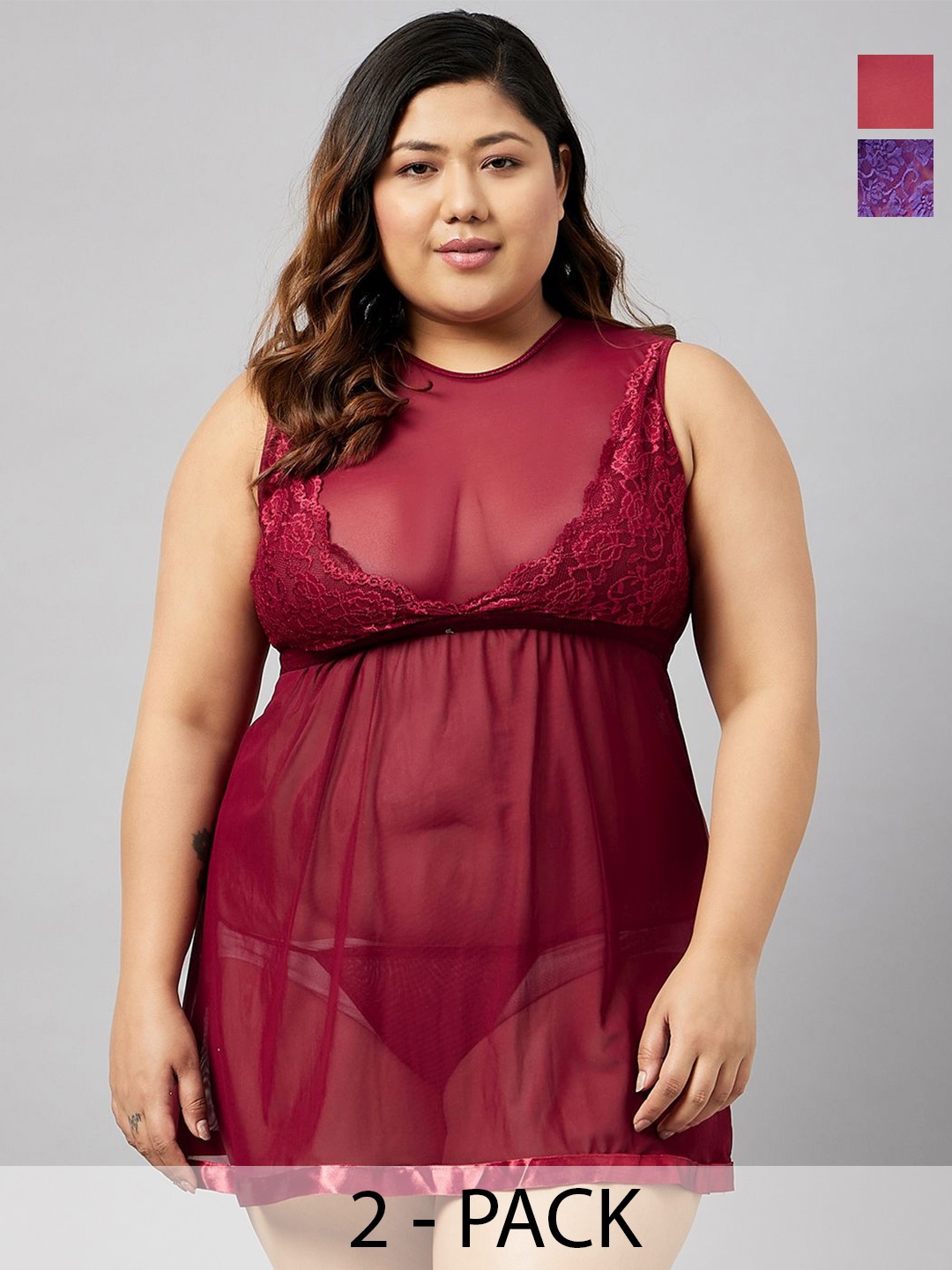

Curves By ZeroKaata Net Baby Doll, Assorted