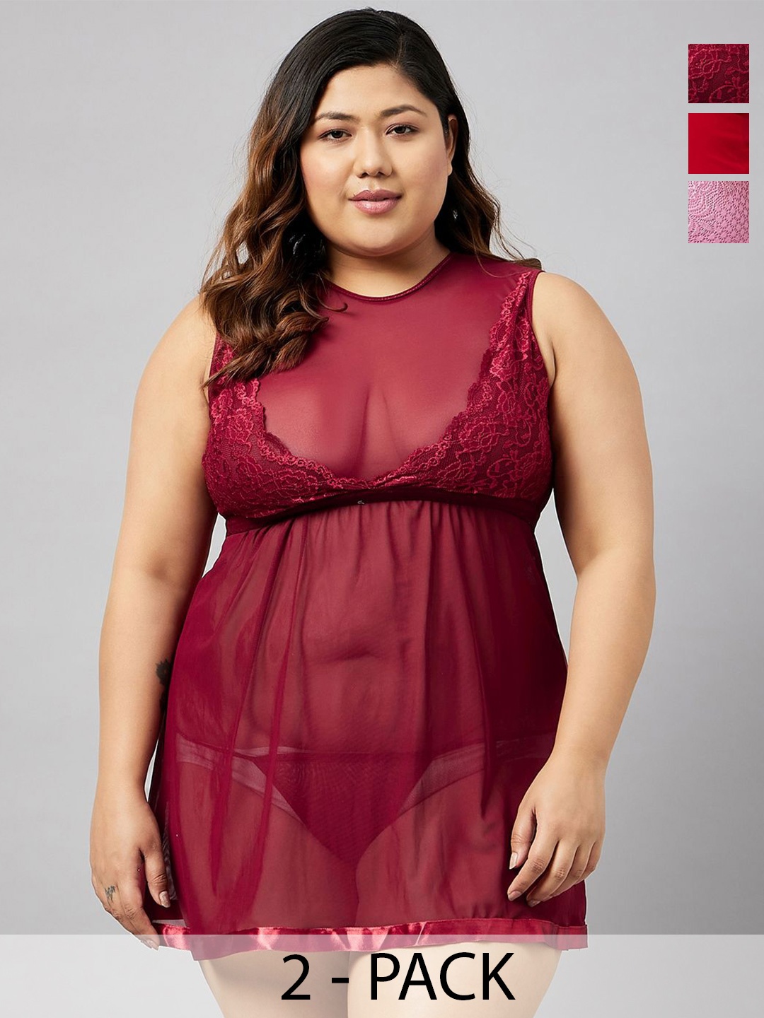 

Curves By ZeroKaata Net Baby Doll, Assorted