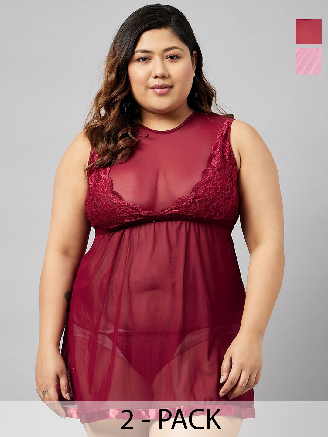 

Curves By ZeroKaata Net Baby Doll, Assorted