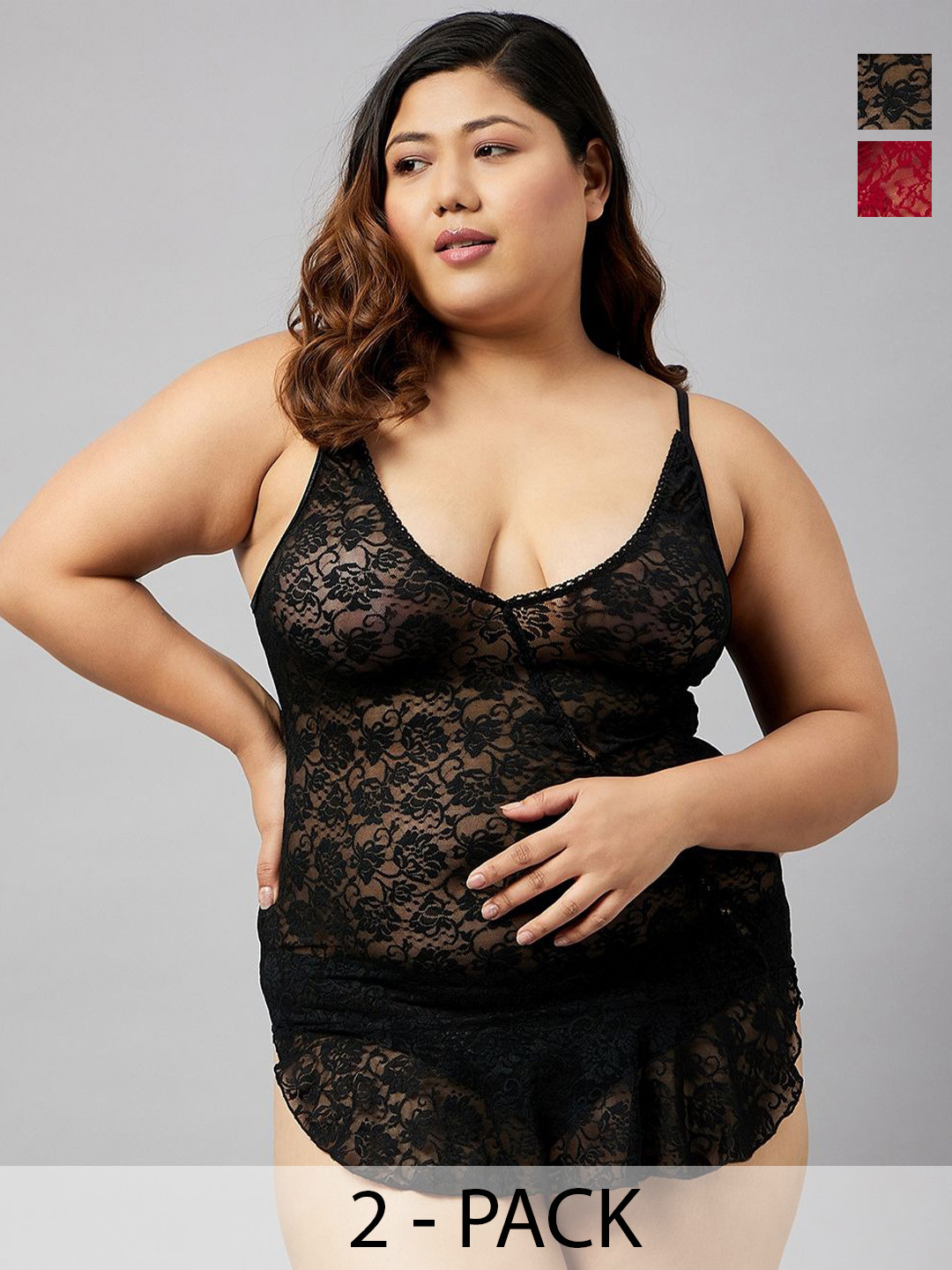 

Curves By ZeroKaata Baby Doll with High-Low, Assorted