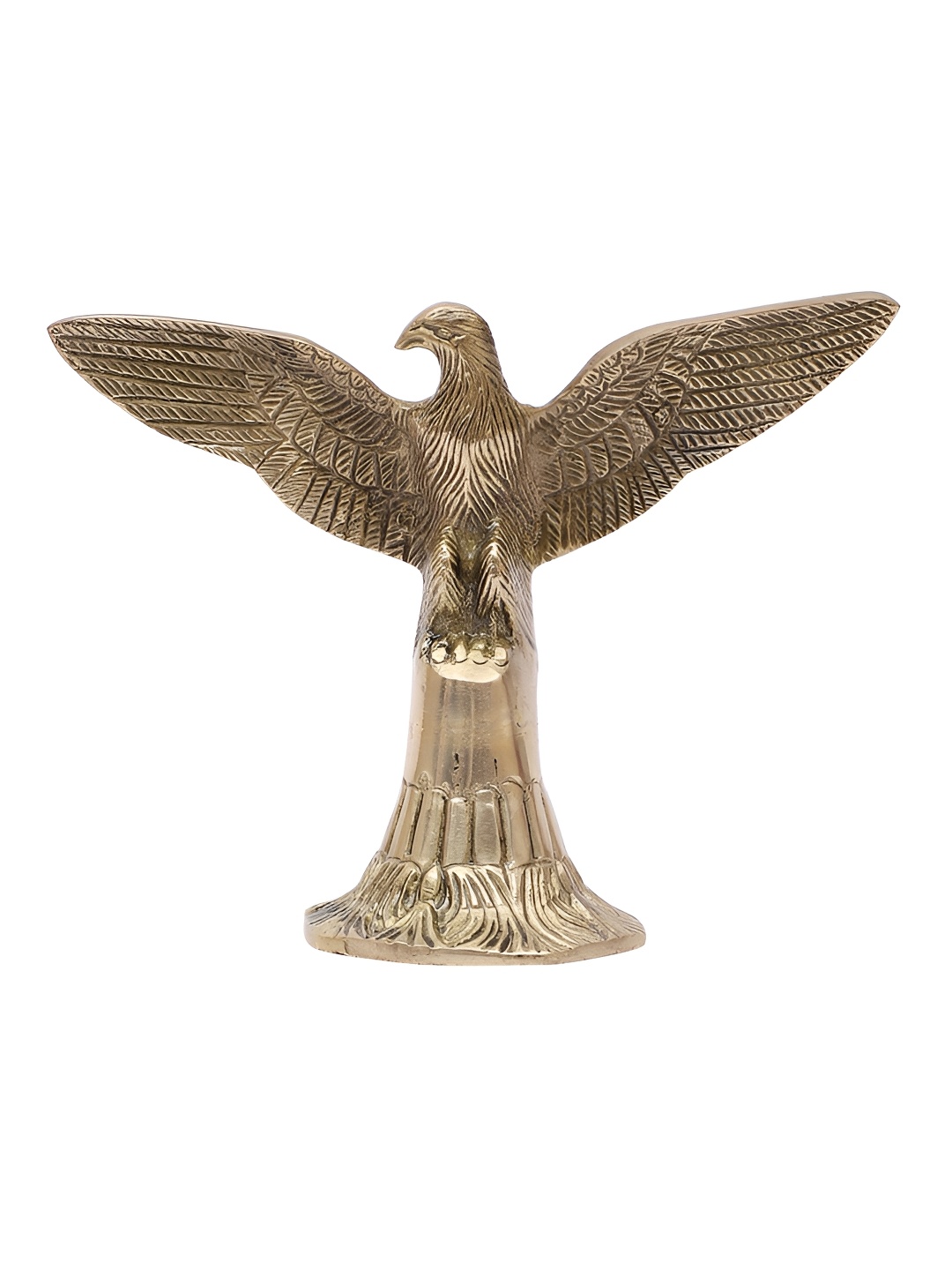 

Two Moustaches Gold-Toned Open Winged Eagle Brass Figurine Showpiece