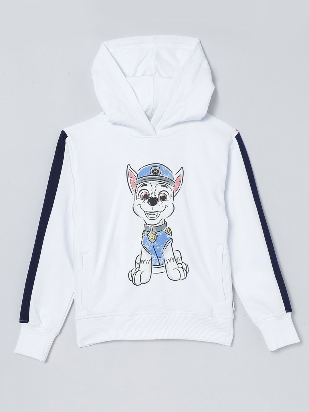 

mackly Kids Paw Patrol Printed Hooded Pullover Sweatshirt, White