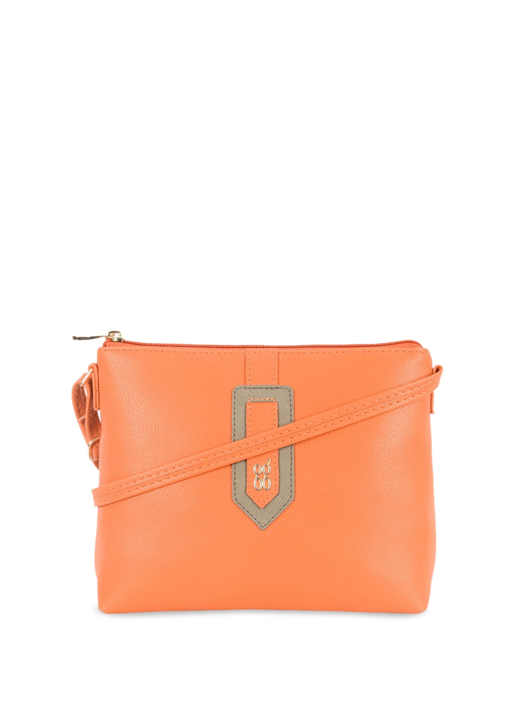 

Baggit Colourblocked PU Structured Handheld Bag, Orange