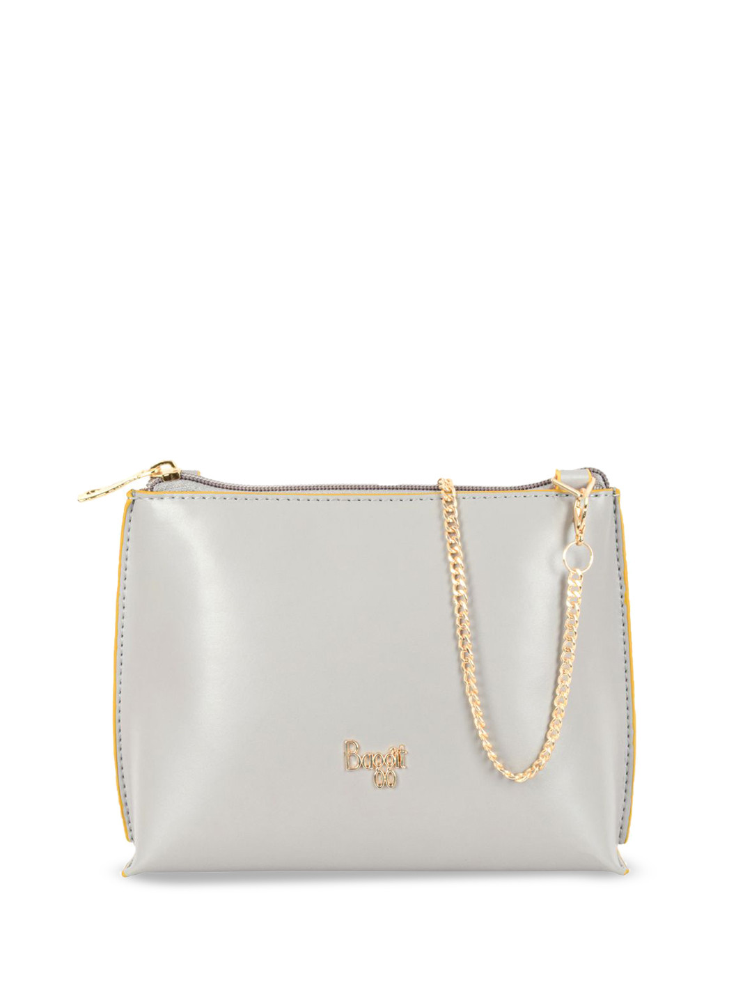 

Baggit PU Structured Sling Bag, Grey