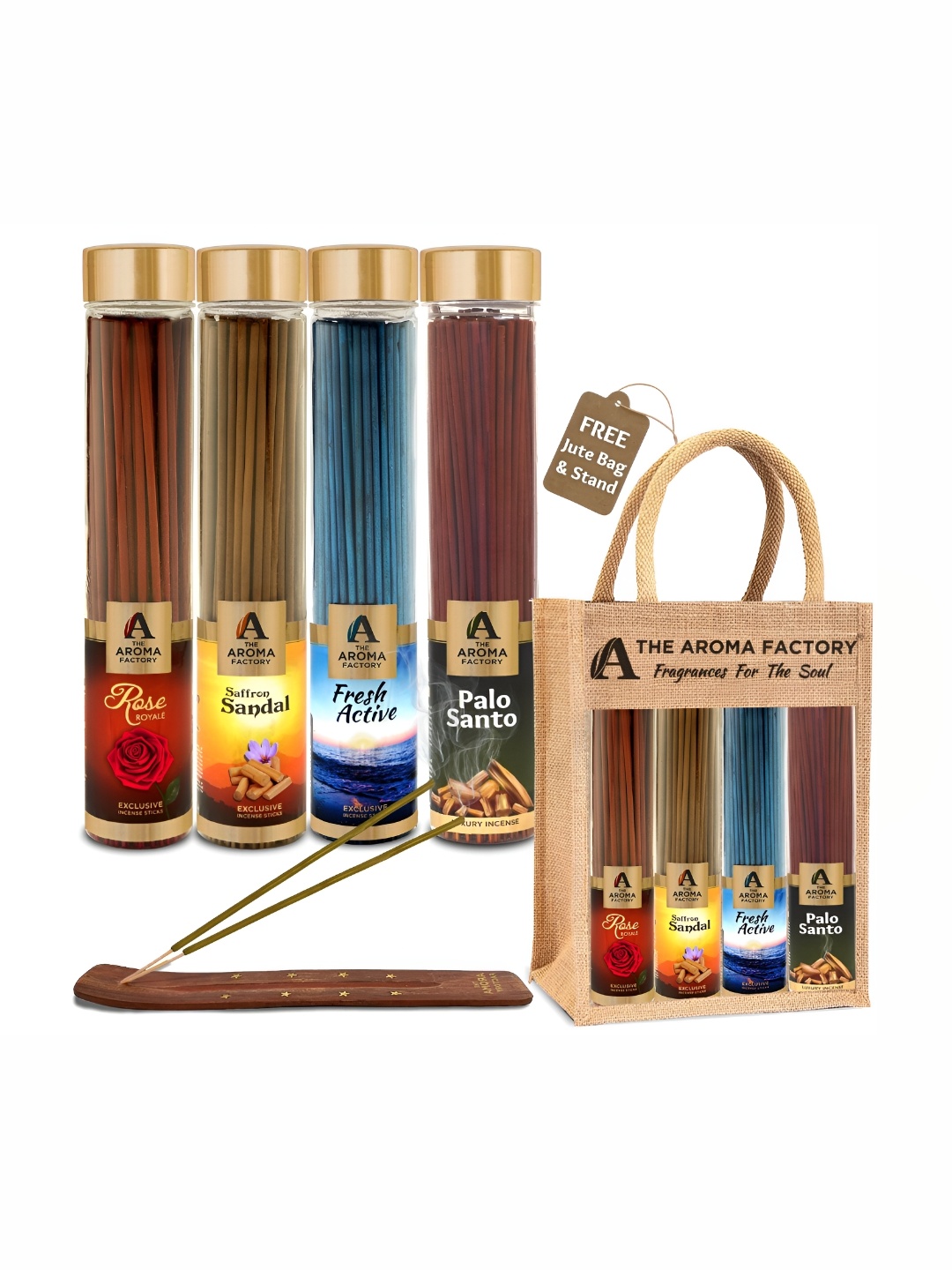 

The Aroma Factory Brown 4 Pieces Wooden Incense Sticks