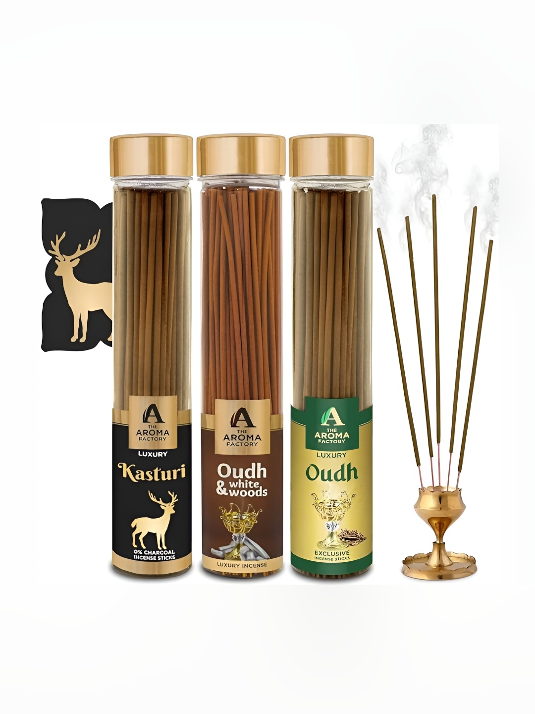 

The Aroma Factory 3-pcs Zero Charcoal Natural Dhoopbatti, Brown